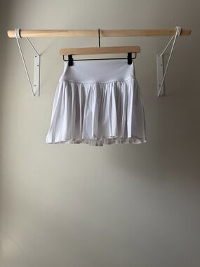 ALO White Grand Slam Tennis Skirt